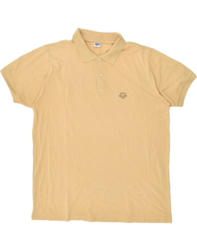 ARENA Mens Polo Shirt 2XL Beige | Vintage Arena | Thrift | Second-Hand Arena | Used Clothing | Messina Hembry 