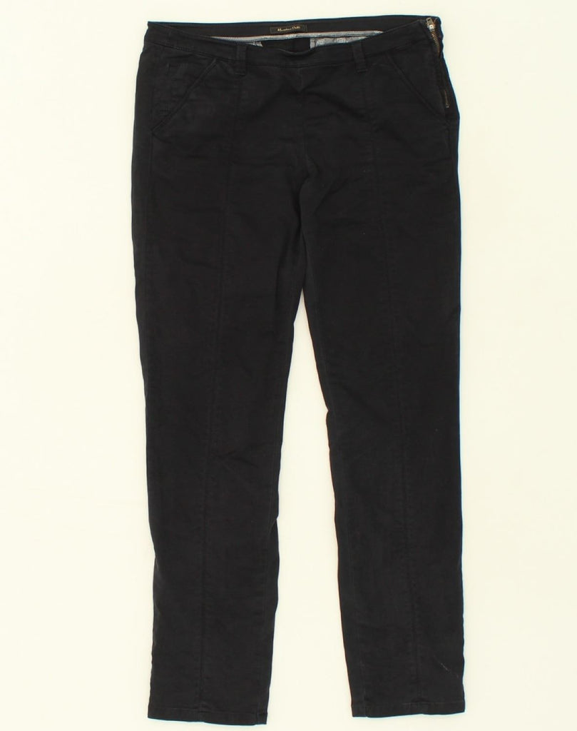 MASSIMO DUTTI Womens Slim Chino Trousers US 4 Small W27 L30  Black Cotton | Vintage Massimo Dutti | Thrift | Second-Hand Massimo Dutti | Used Clothing | Messina Hembry 