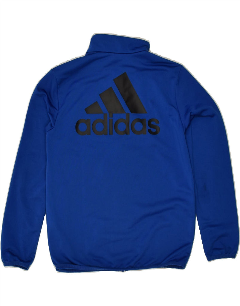 ADIDAS Girls Graphic Tracksuit Top Jacket 9-10 Years Blue Polyester | Vintage Adidas | Thrift | Second-Hand Adidas | Used Clothing | Messina Hembry 