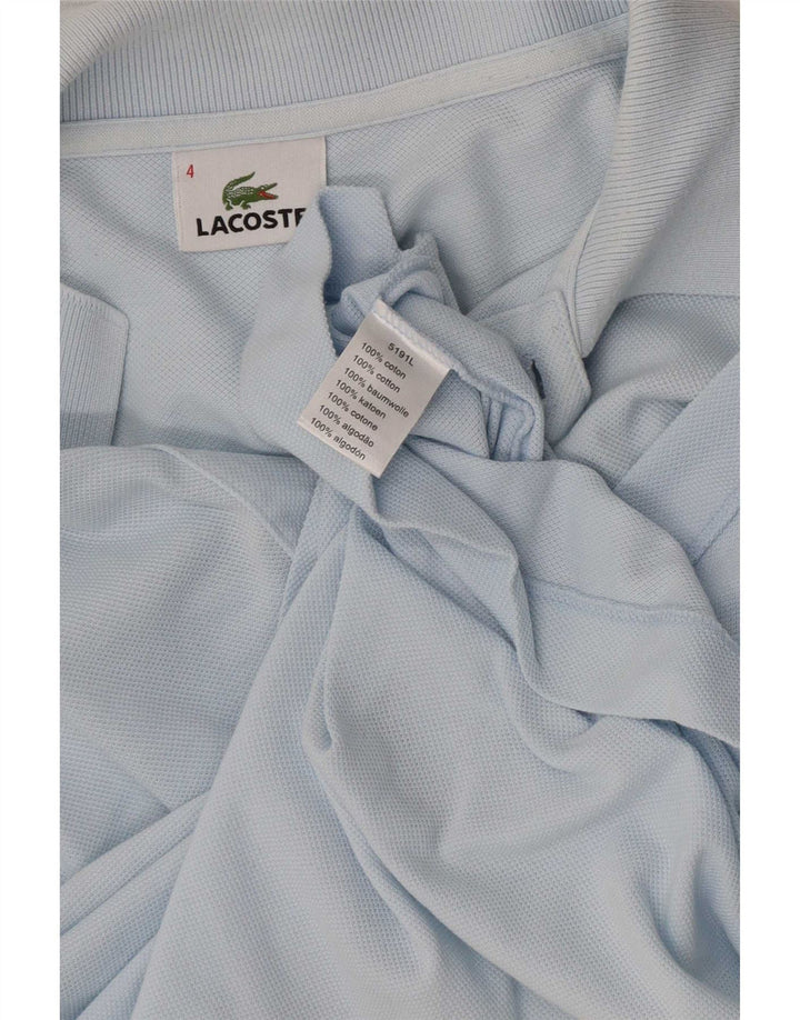 Lacoste Mens Polo Shirt Size 4 Medium Blue Cotton