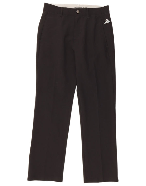 Adidas Boys Straight Chino Trousers 11-12 Years W28 L27 Black Polyester