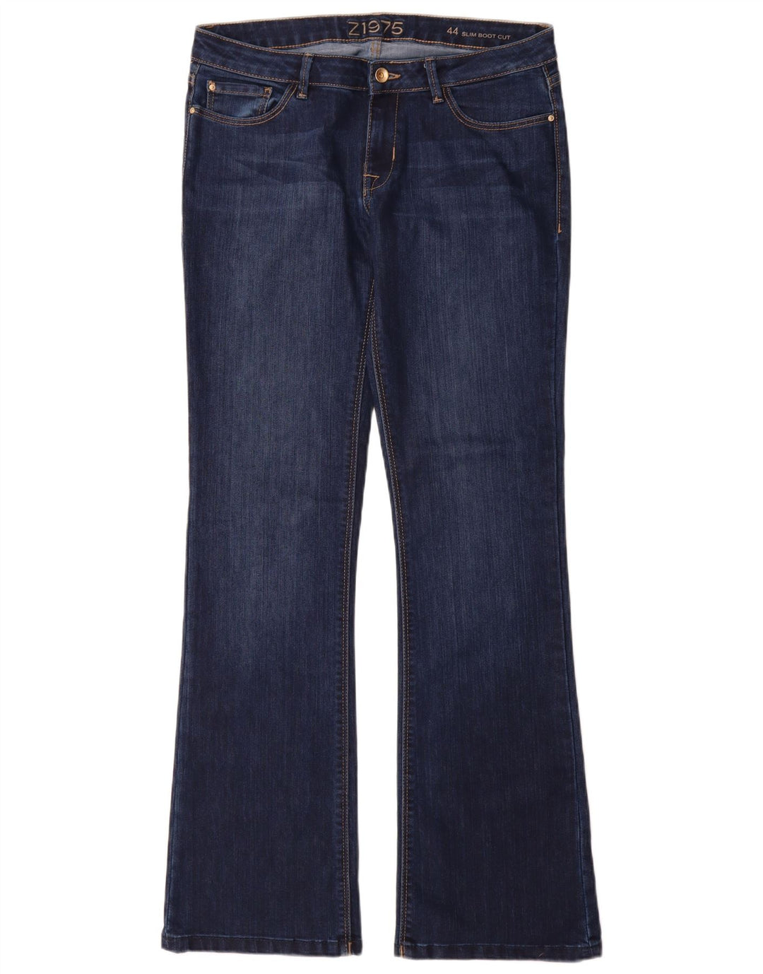 Zara Womens Slim Bootcut Jeans EU 44 XL W34 L34 Navy Blue