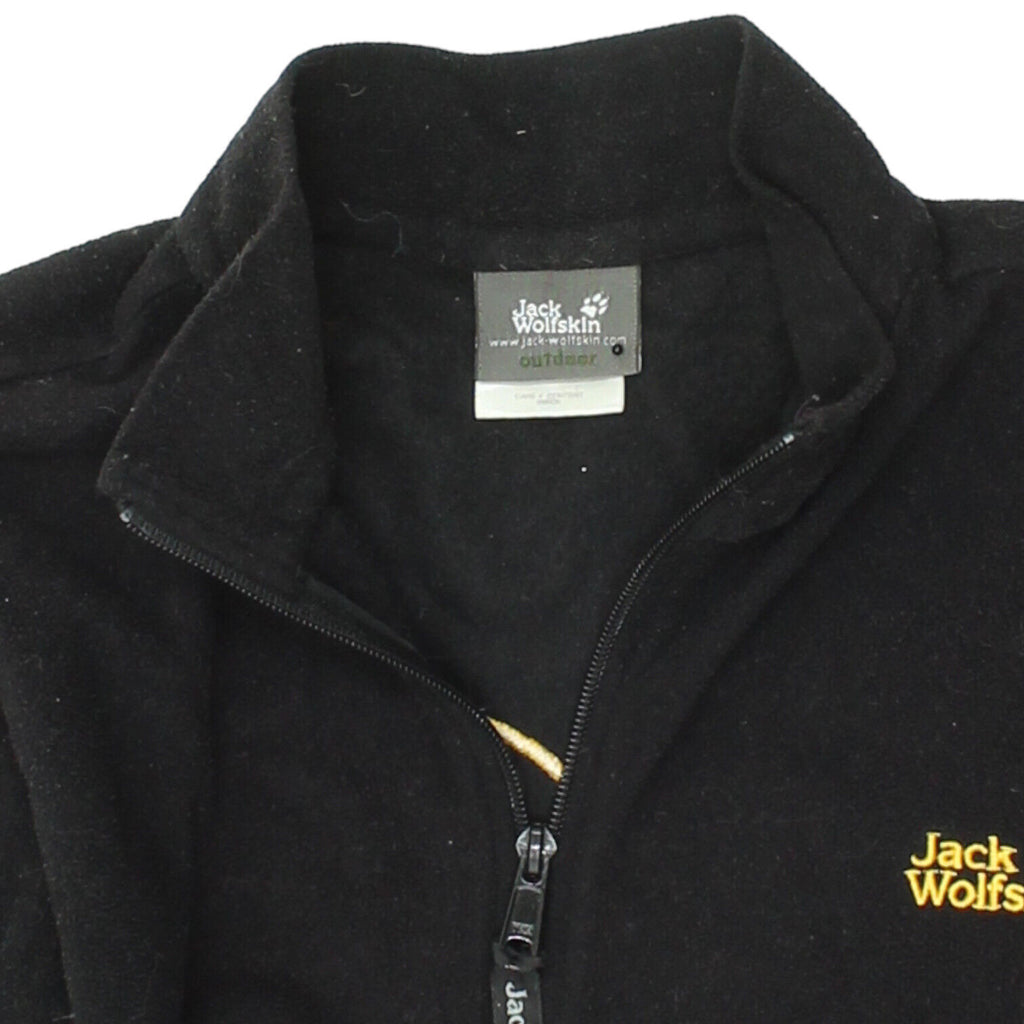 Jack Wolfskin Mens Black Half Zip Fleece Jacket | Vintage Outdoors Designer VTG | Vintage Messina Hembry | Thrift | Second-Hand Messina Hembry | Used Clothing | Messina Hembry 