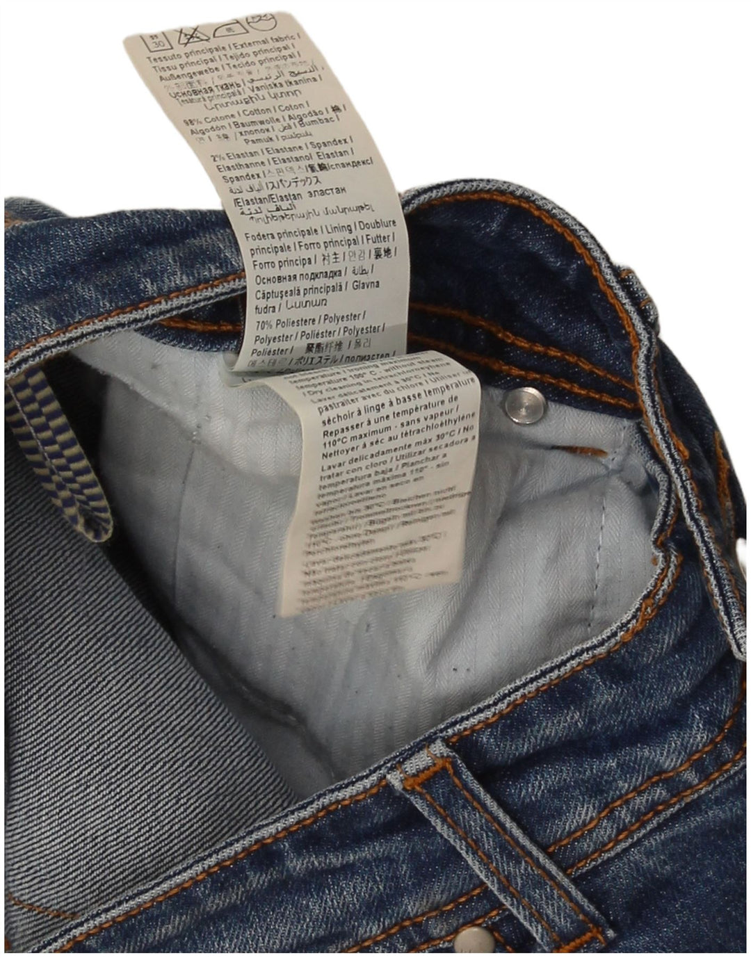 Liu Jo Mens Franktop Slim Jeans W32 L28 Blue Cotton
