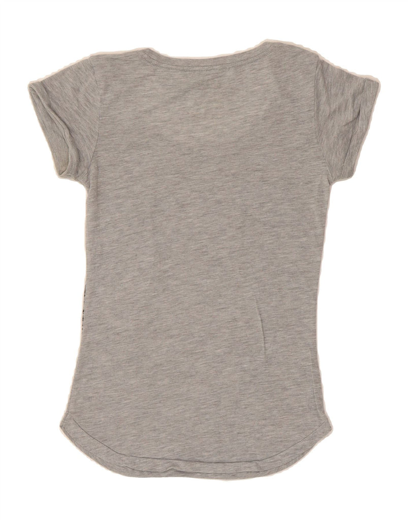 NIKE Womens Slim Fit Graphic T-Shirt Top UK 6 XS Grey Flecked Vintage Nike and Second-Hand Nike from Messina Hembry 