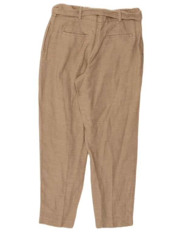 Marks & Spencer Womens Autograph Chino Trousers UK 10 Small W28 L26 Beige