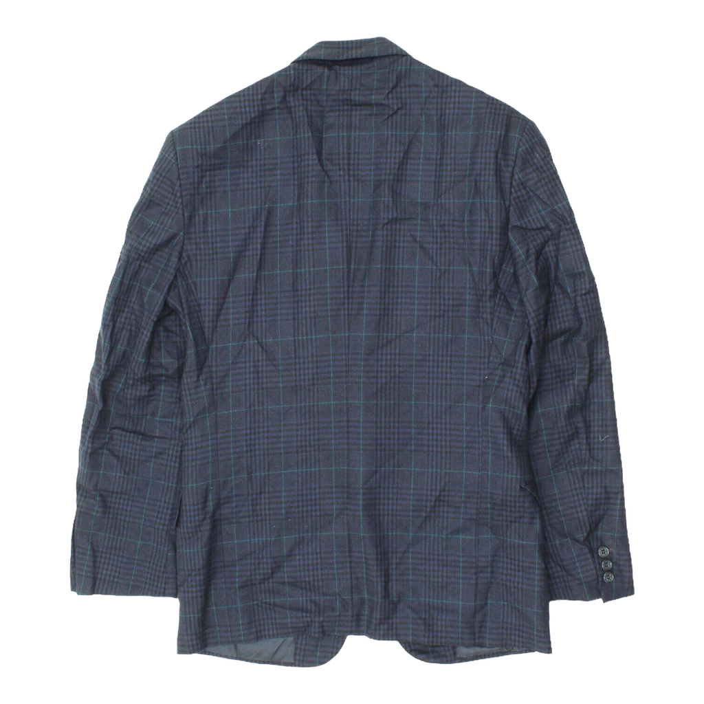 Valentino Mens Navy Wool Check Blazer Jacket | Vintage High End Designer VTG | Vintage Messina Hembry | Thrift | Second-Hand Messina Hembry | Used Clothing | Messina Hembry 