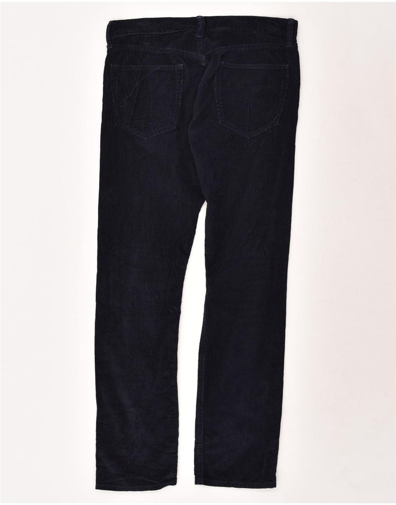 BANANA REPUBLIC Womens Slim Corduroy Trousers W31 L30 Navy Blue Cotton | Vintage Banana Republic | Thrift | Second-Hand Banana Republic | Used Clothing | Messina Hembry 