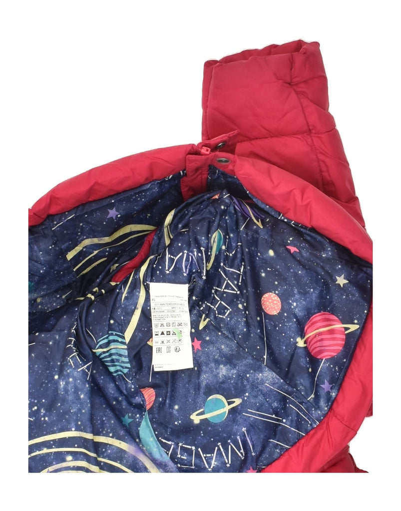 BENETTON Girls Padded Jacket 10-11 Years XL Red Polyamide | Vintage Benetton | Thrift | Second-Hand Benetton | Used Clothing | Messina Hembry 