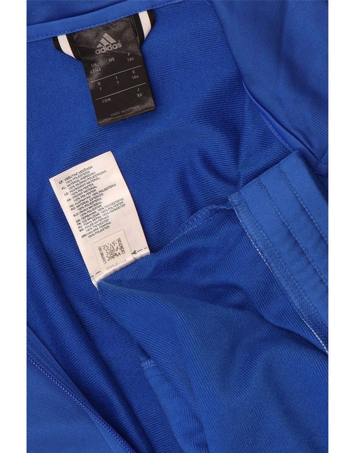 Adidas Mens Tracksuit Top Jacket UK 42/44 Large Blue Polyester