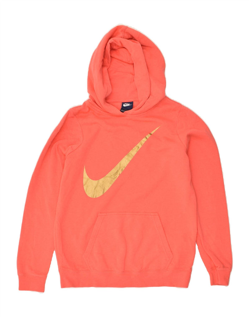 NIKE Boys Graphic Hoodie Jumper 13-14 Years XL  Orange Cotton | Vintage Nike | Thrift | Second-Hand Nike | Used Clothing | Messina Hembry 