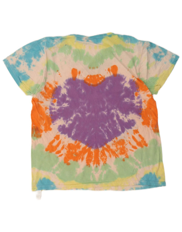 Diadora Womens T-Shirt Top UK 16 Large Multicoloured Tie Dye Cotton