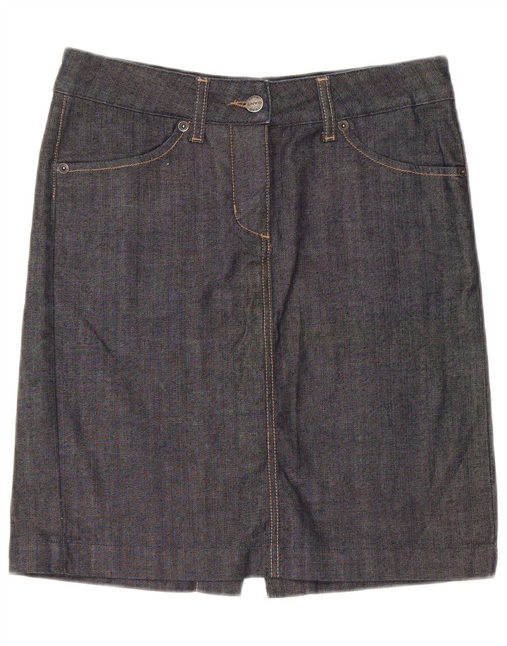 Gant Womens Denim Skirt EU 36 Small W28  Black Cotton