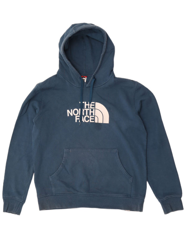 The North Face Mens Graphic Hoodie Jumper Large Blue Cotton