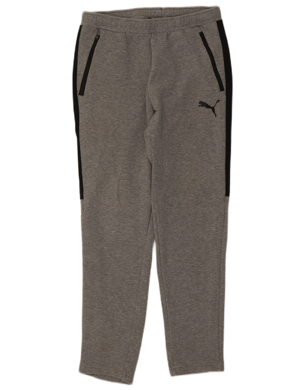 Puma Mens Tracksuit Trousers Medium Grey Colourblock
