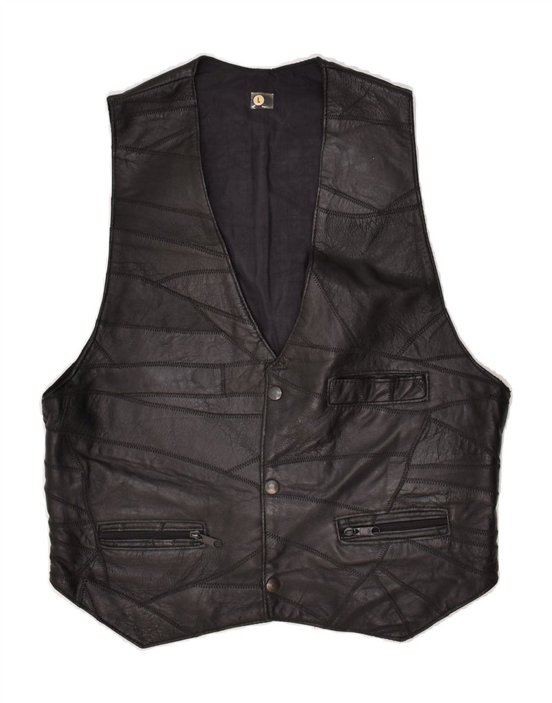 VINTAGE Mens Waistcoat Large Black | Vintage Vintage | Thrift | Second-Hand Vintage | Used Clothing | Messina Hembry 