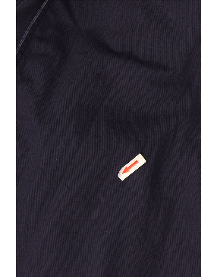 Hobbs Womens Trench Coat UK 12 Medium Navy Blue Cotton