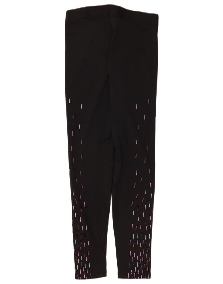 Nike Womens Dri Fit Graphic Leggings UK 12 Medium Black Geometric