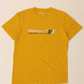 JACK & JONES Mens Graphic T-Shirt Top Medium Yellow Vintage Jack & Jones and Second-Hand Jack & Jones from Messina Hembry 
