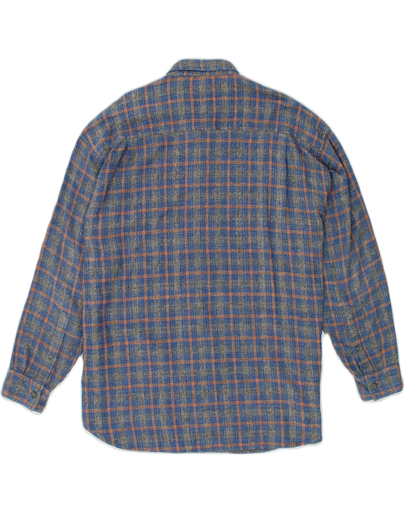 CANDA Mens Shirt Size 43/44 XL Blue Check Cotton | Vintage Canda | Thrift | Second-Hand Canda | Used Clothing | Messina Hembry 