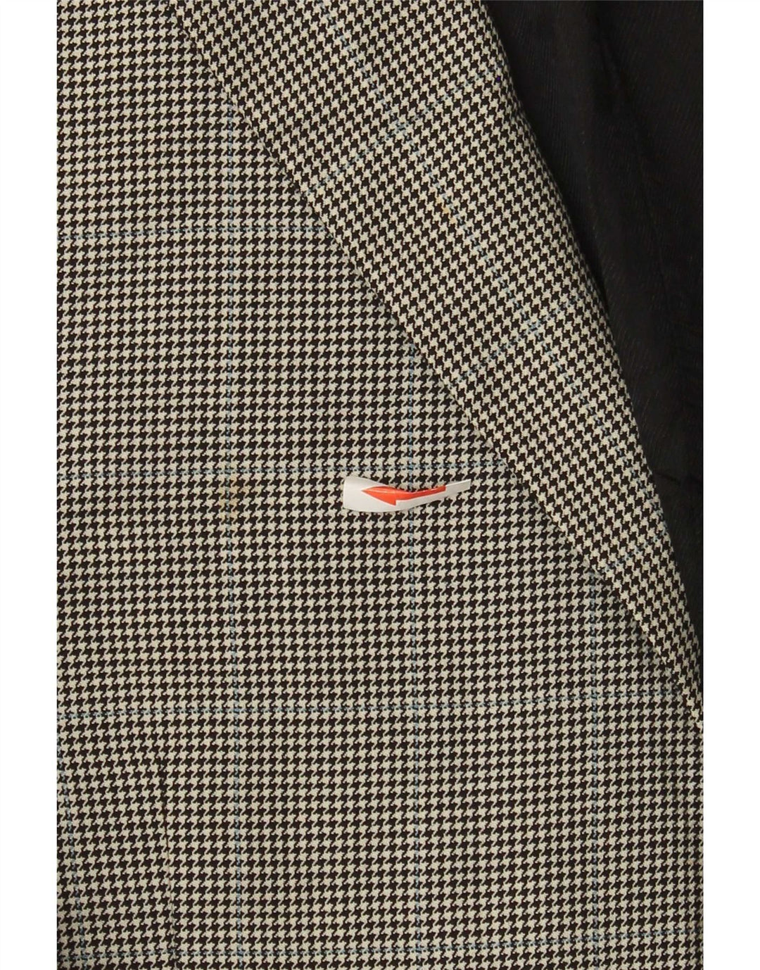 Marks & Spencer Mens 2 Button Blazer Jacket UK 42 Large Black Houndstooth