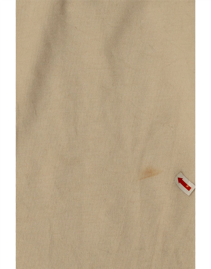 Zara Womens Long Sleeve Bodysuit UK 12 Medium Beige