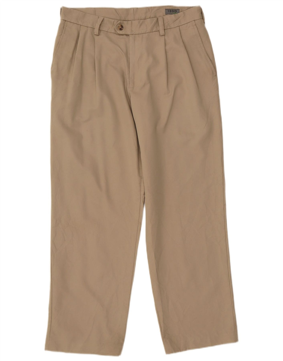 IZOD Mens Pegged Chino Trousers W32 L30 Beige Polyester