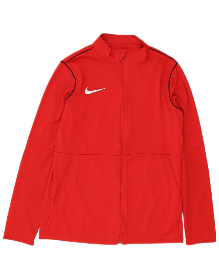 Nike Mens Dri Fit Tracksuit Top Jacket Medium Red Polyester