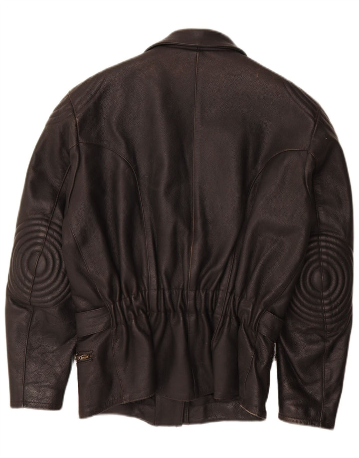 HIGHWAY 1 Womens Biker Jacket IT 40 Small Black Leather