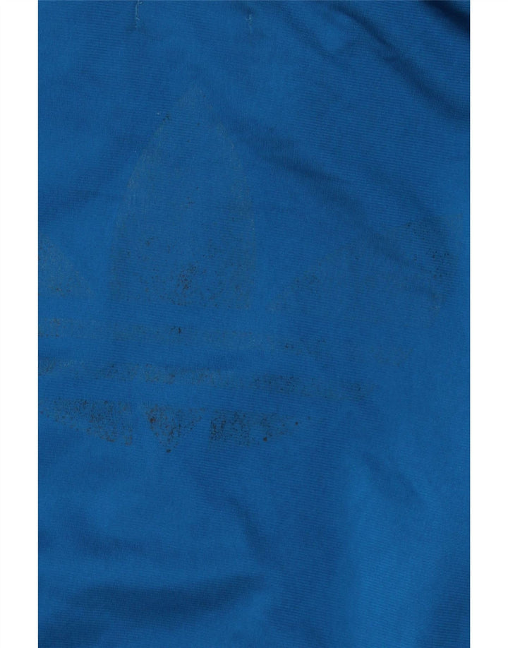 Adidas Womens Graphic Tracksuit Top Jacket EU 36 Small Blue Polyester