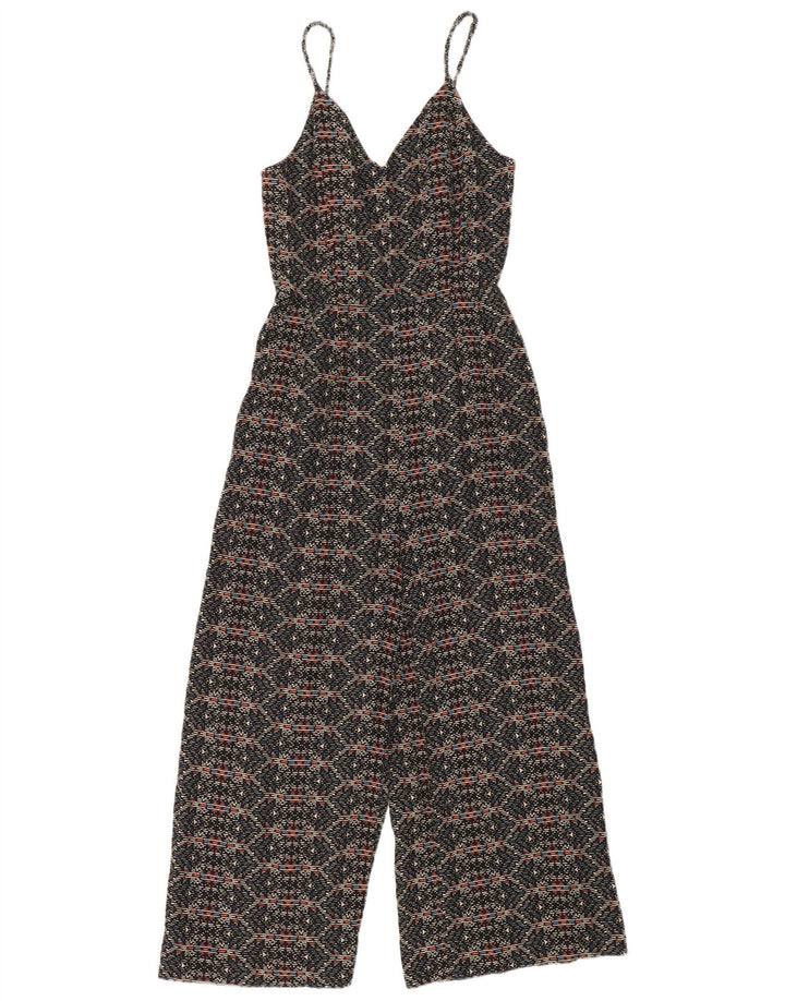 Zara Womens Sleeveless Jumpsuit UK 10 Small Blue Geometric