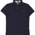 Tommy Hilfiger Mens Custom Fit Polo Shirt Medium Navy Blue Cotton