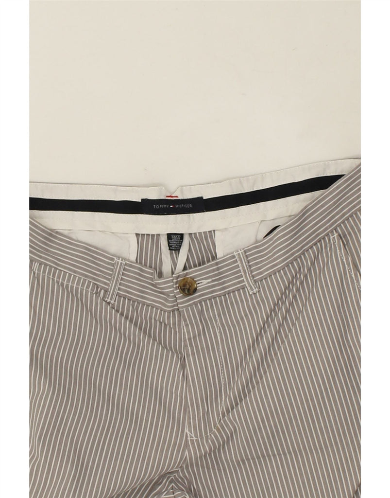 TOMMY HILFIGER Mens Straight Chino Trousers W33 L32  Grey Pinstripe Cotton | Vintage Tommy Hilfiger | Thrift | Second-Hand Tommy Hilfiger | Used Clothing | Messina Hembry 