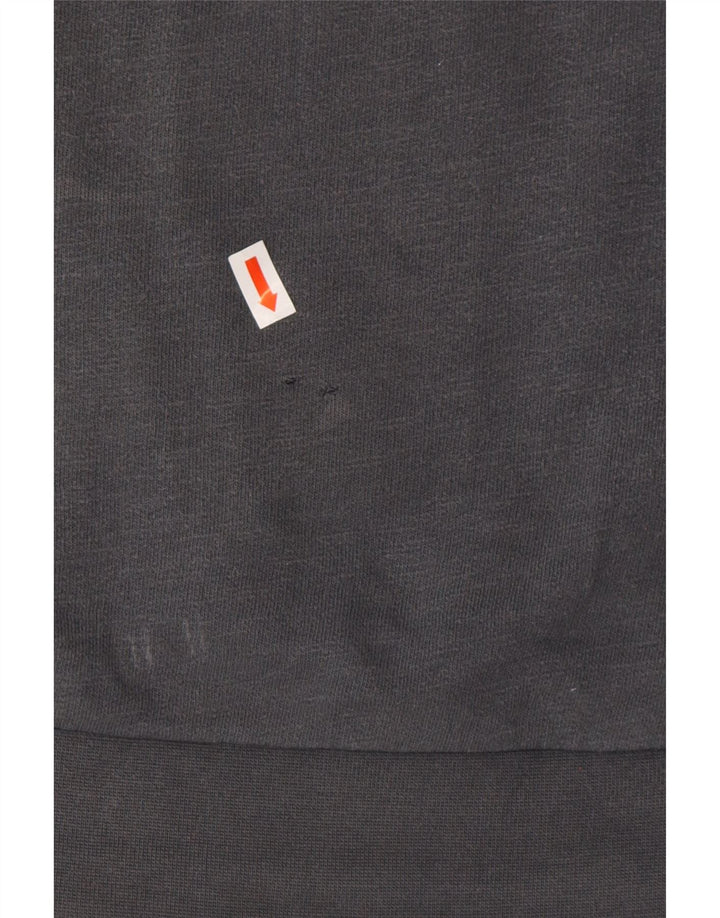 ADIDAS Mens Graphic Zip Hoodie Sweater Medium Navy Blue Cotton