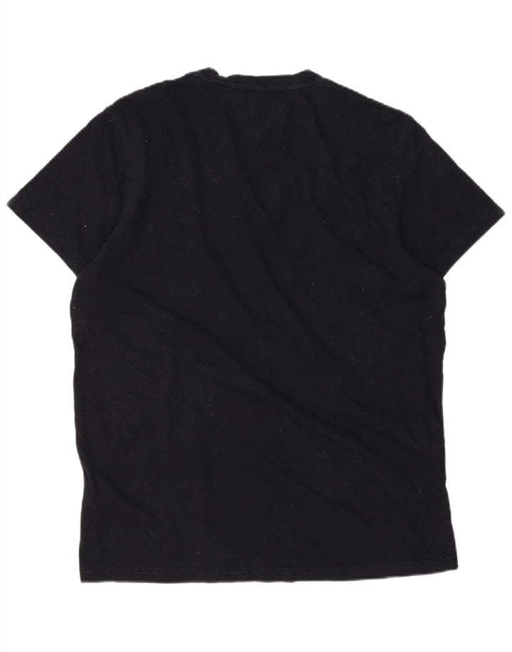 Tommy Hilfiger Mens T-Shirt Top 2XL Black Cotton