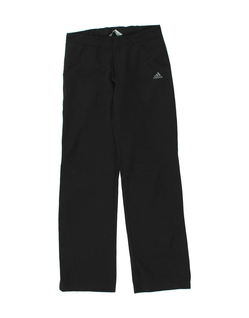 ADIDAS Womens Climalite Tracksuit Trousers UK 10 Small Black Polyester | Vintage Adidas | Thrift | Second-Hand Adidas | Used Clothing | Messina Hembry 