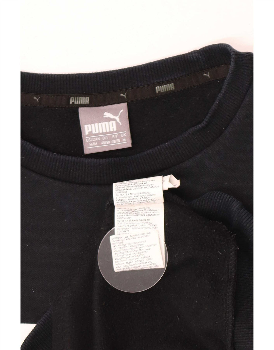 Puma Mens Graphic Sweatshirt Jumper Medium Black Cotton