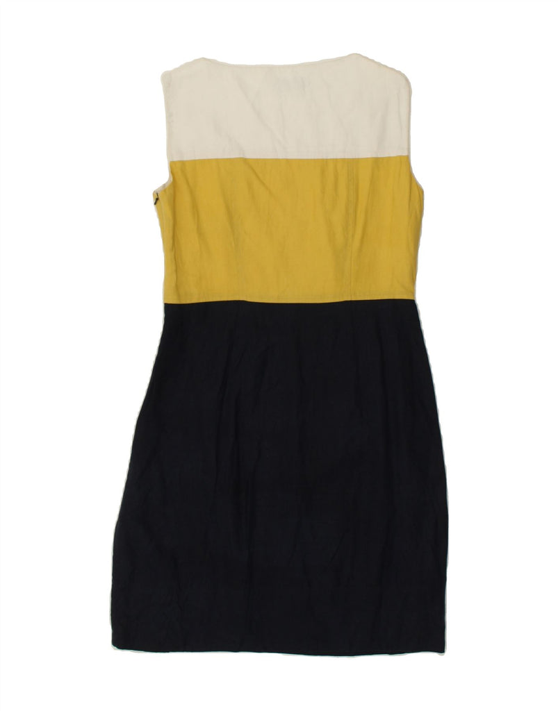 HOBBS Womens Sleeveless Basic Dress UK 12 Medium Multicoloured Colourblock | Vintage Hobbs | Thrift | Second-Hand Hobbs | Used Clothing | Messina Hembry 