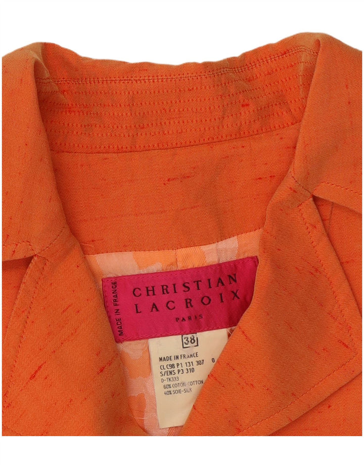 Bazar De Christian Lacroix Womens Blazer Jacket EU 38 Medium Orange