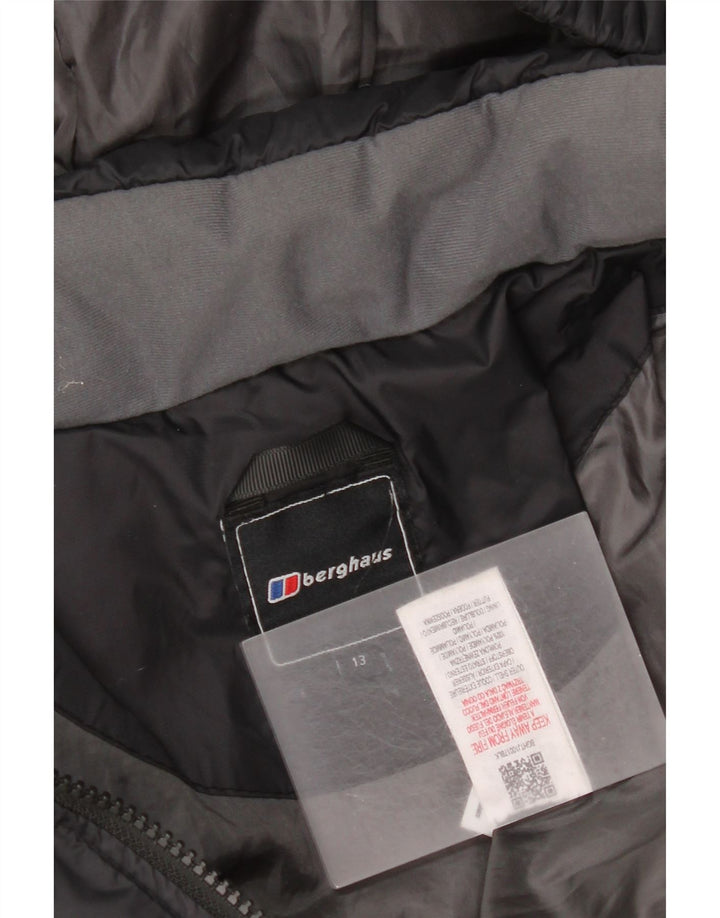 Berghaus Boys Hooded Padded Jacket 12-13 Years Black Polyamide