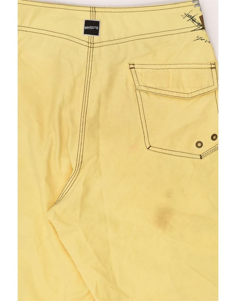 BILLABONG Boys Graphic Swimming Shorts 15-16 Years Yellow | Vintage Billabong | Thrift | Second-Hand Billabong | Used Clothing | Messina Hembry 