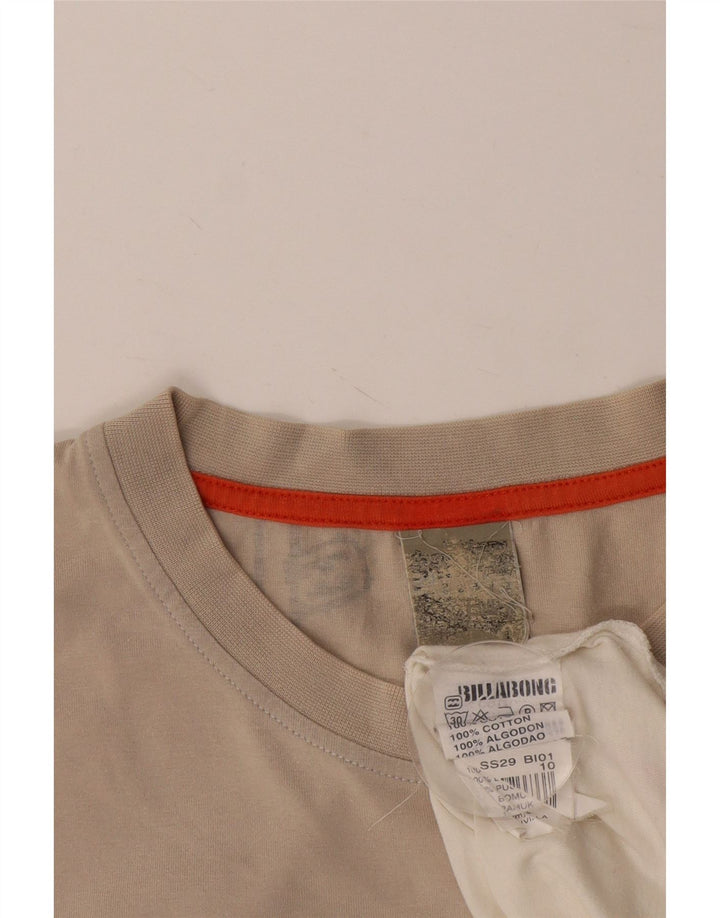 BILLABONG Mens Graphic T-Shirt Top XL White Colourblock Cotton