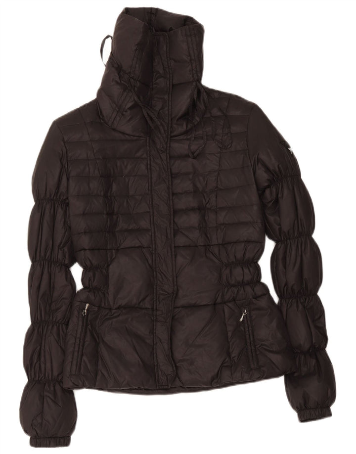 Guess Womens Padded Jacket UK 14 Medium Black Nylon