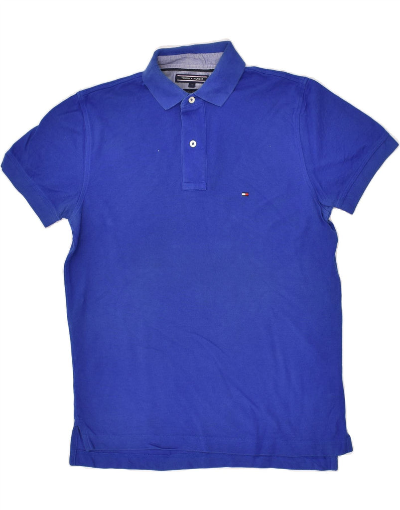 TOMMY HILFIGER Mens Polo Shirt Small Blue Cotton | Vintage Tommy Hilfiger | Thrift | Second-Hand Tommy Hilfiger | Used Clothing | Messina Hembry 