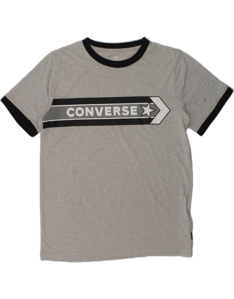 CONVERSE Boys Graphic T-Shirt Top 12-13 Years Large  Grey Cotton | Vintage Converse | Thrift | Second-Hand Converse | Used Clothing | Messina Hembry 