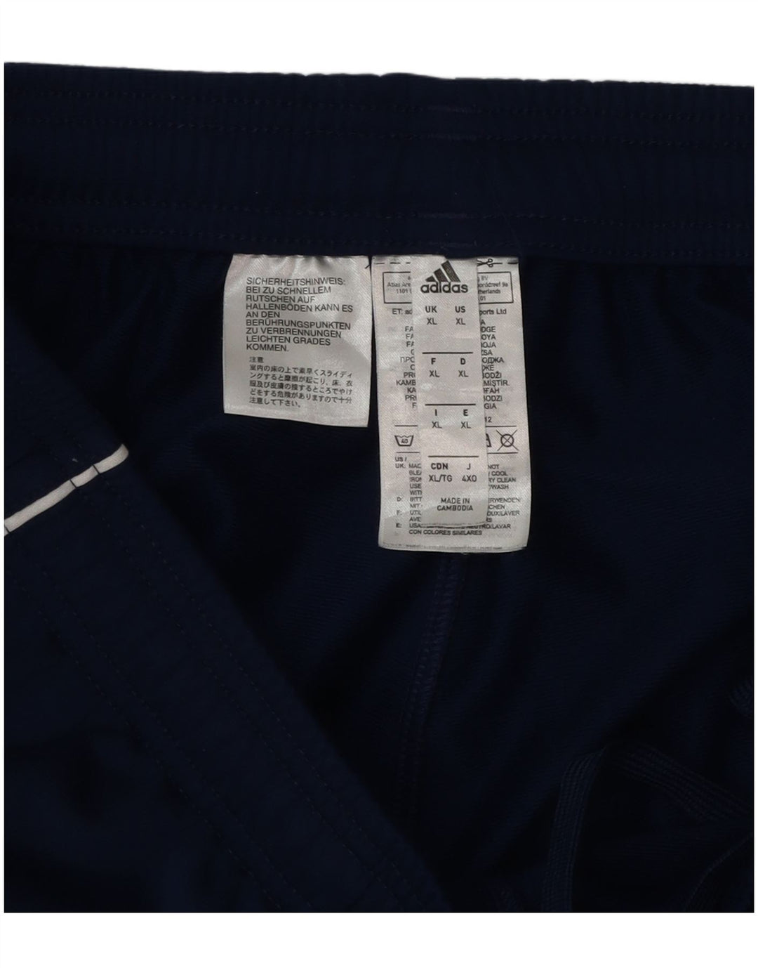 Adidas Mens Tracksuit Trousers Joggers XL Navy Blue Polyester