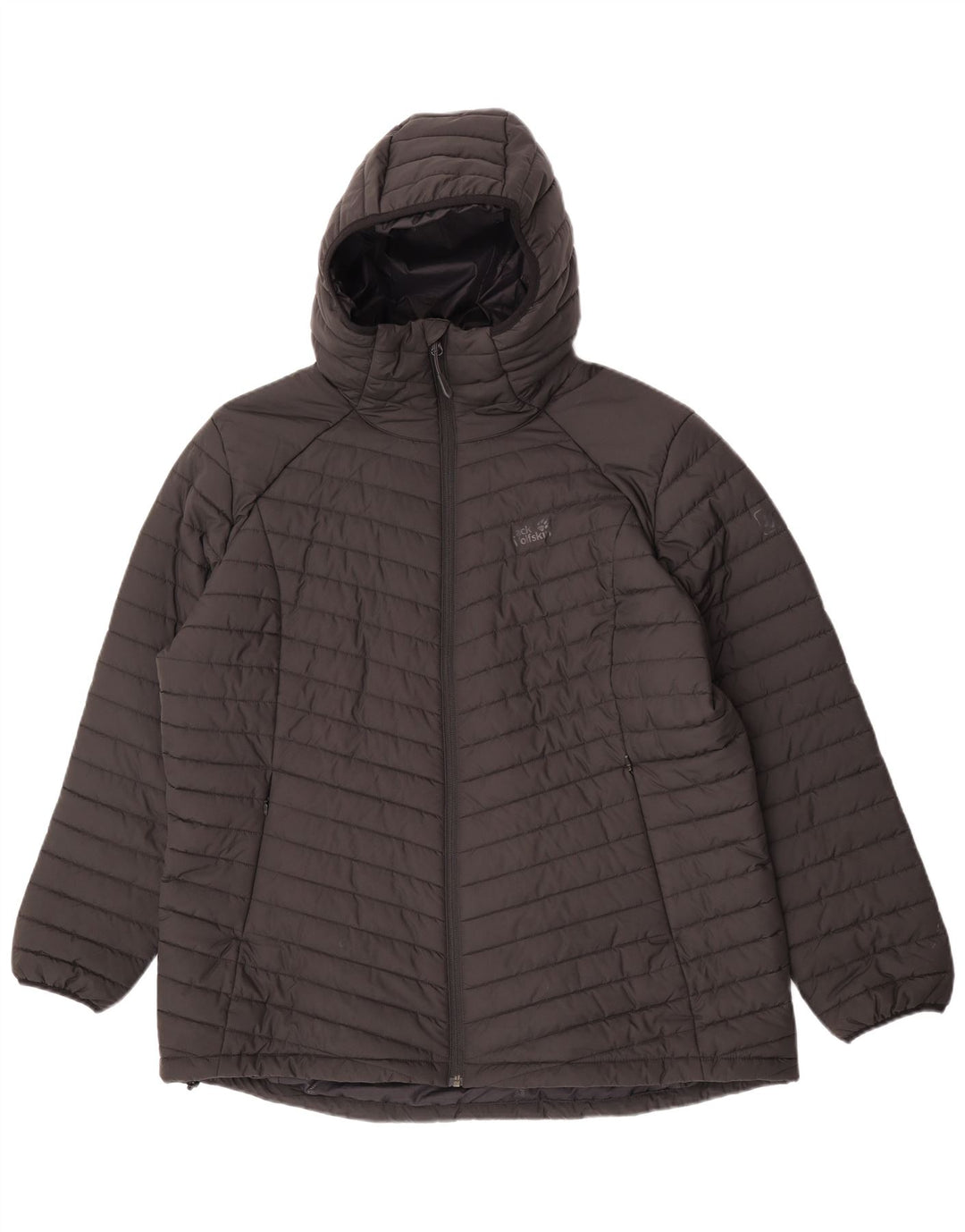 Jack Wolfskin Mens Hooded Padded Jacket UK 42 XL Black