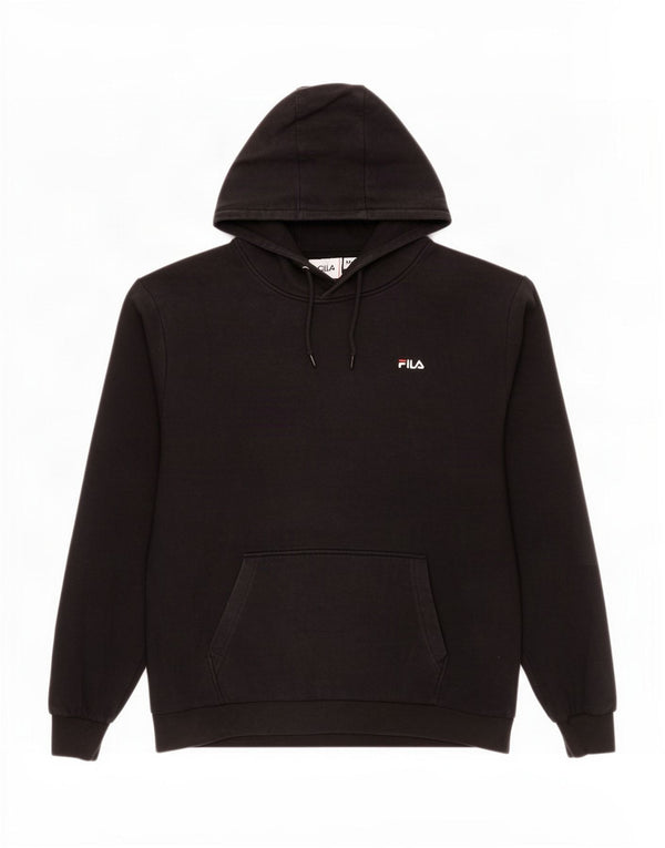 Fila Mens Hoodie Jumper Large Black Cotton