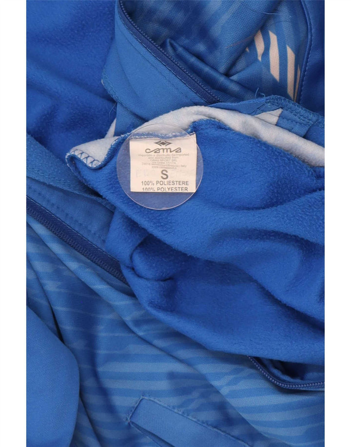 Vintage Mens Tracksuit Top Jacket Small Blue Striped Polyester
