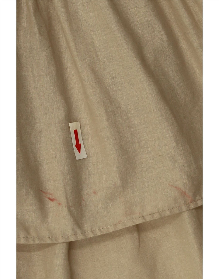 Zara Womens A-Line Dress UK 10 Small Beige